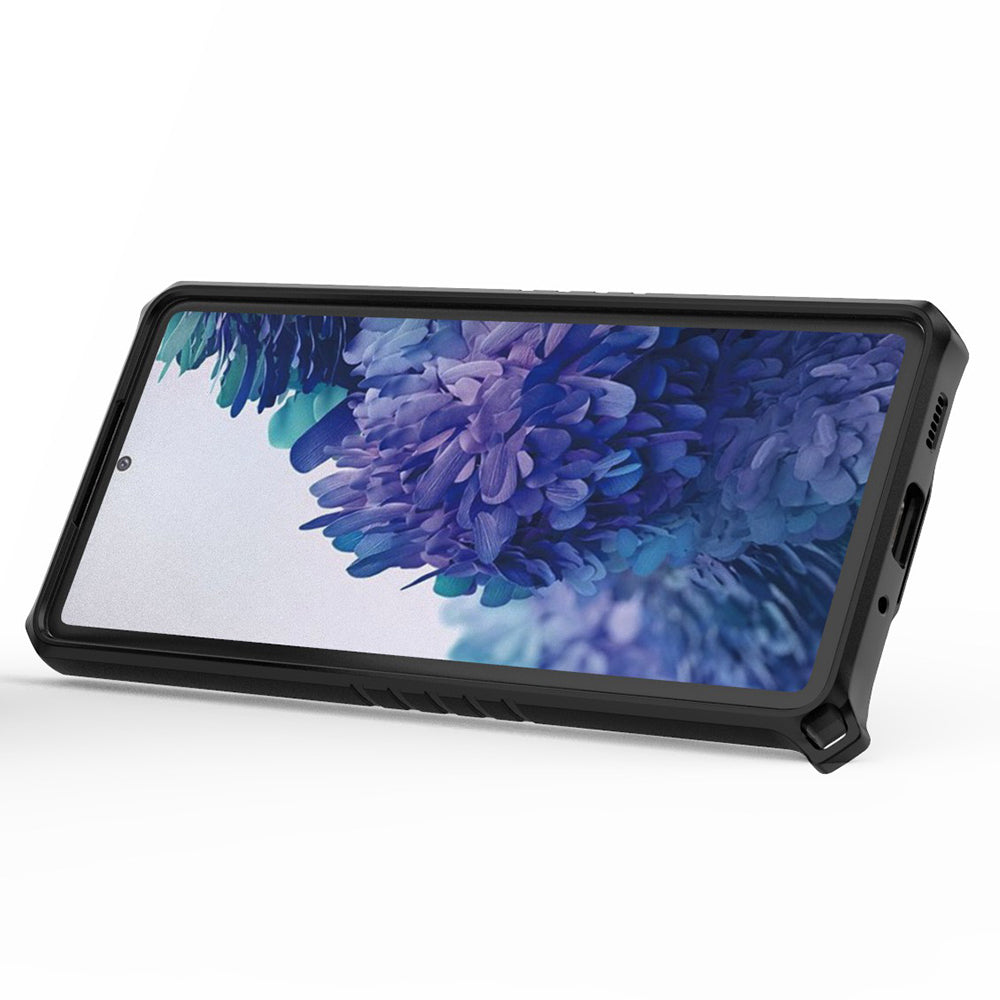 Tough Heavy PC+TPU Hybrid Kickstand Protective Phone Case with Holder Grip Magnetic Metal for Samsung Galaxy S20 FE 2022/S20 FE 4G/S20 FE 5G/S20 Lite - Blue Tough Heavy PC+TPU Hybrid Kickstand Protective Phone Case with Holder Grip Magnetic Metal for Samsung Galaxy S20 FE 2022/S20 FE 4G/S20 FE 5G/S20 Lite - Blue